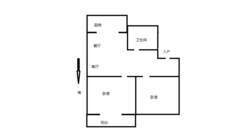 晏园河东老街 2室1厅1卫 76m&sup2;
