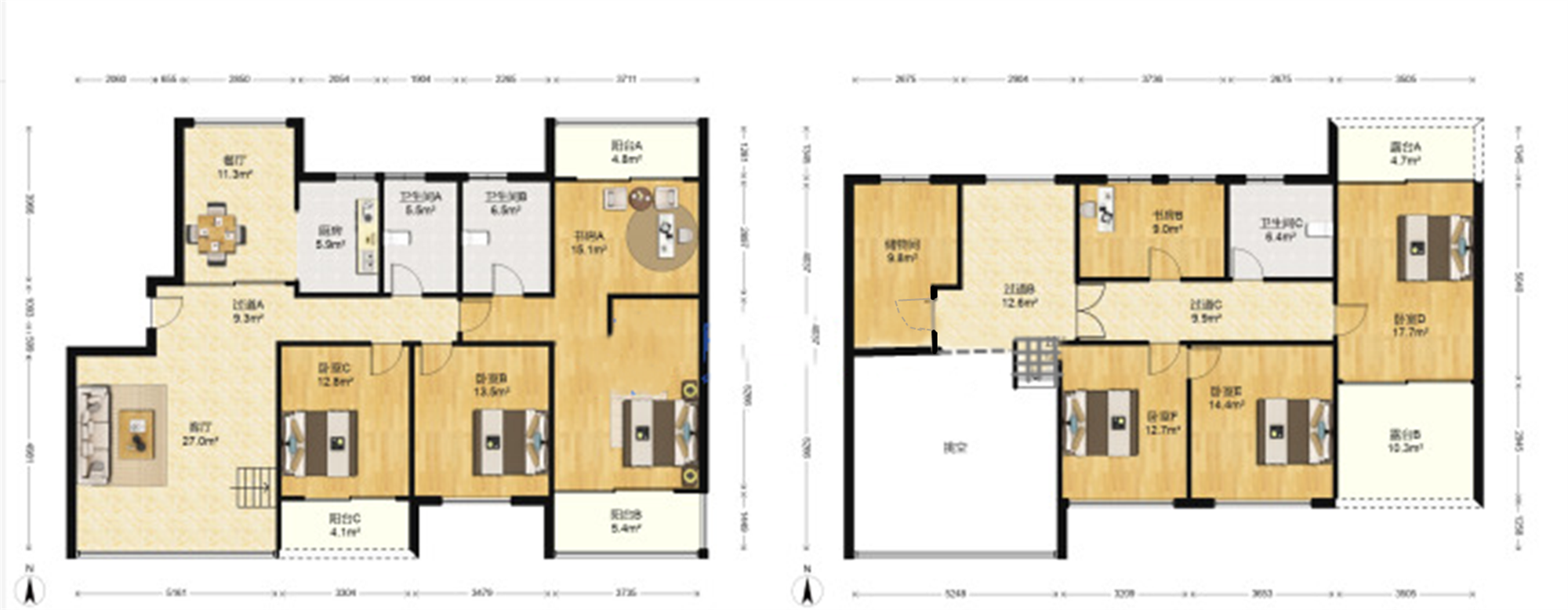天安花园 8室3厅3卫 161.64m&sup2;