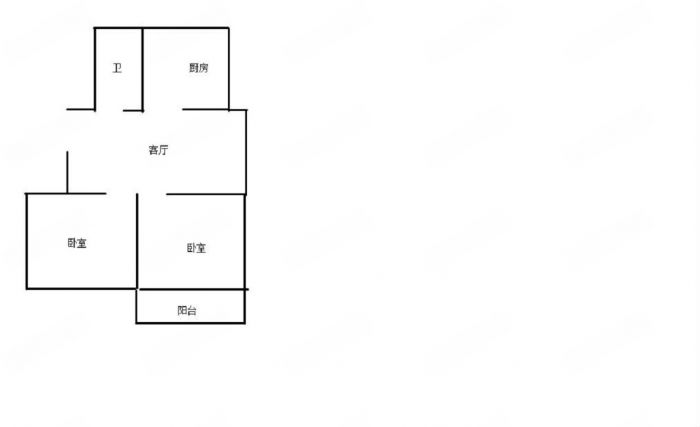滨江花园 2室1厅1卫 85m&sup2;