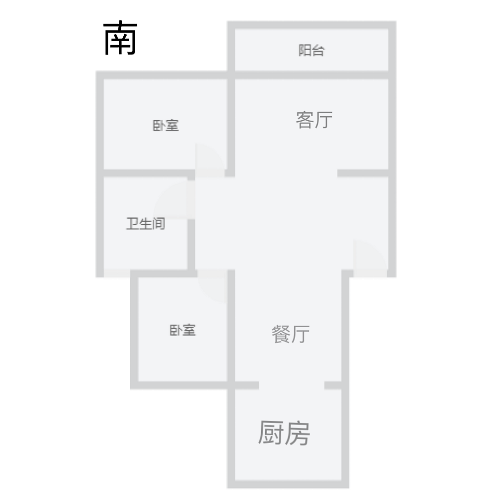 中南俪园 2室1厅1卫 70.00m&sup2;