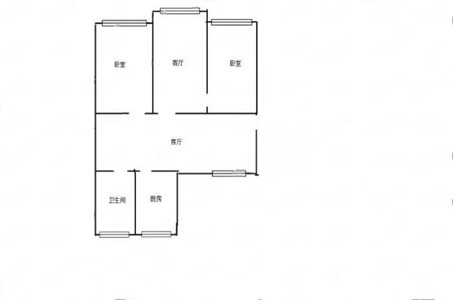 新桃园 3室1厅1卫 110.00m&sup2;