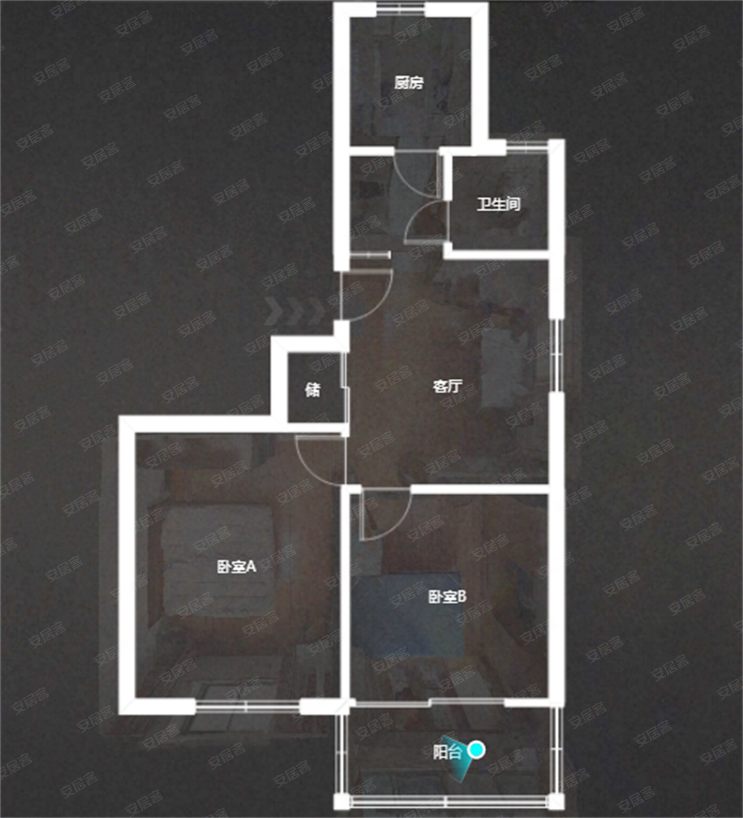 北濠桥新村 2室1厅1卫 65m&sup2;