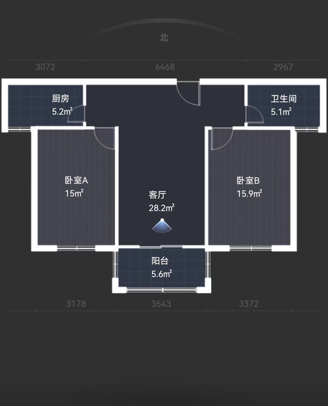 幸福新居北一区 2室1厅1卫 99m&sup2;