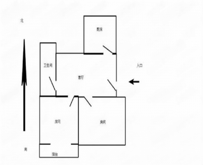 北郭北村 2室1厅1卫 64m&sup2;