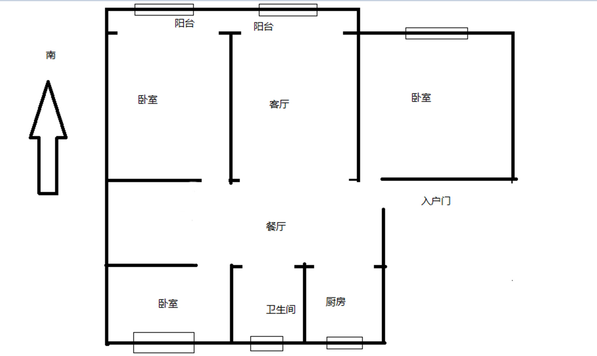 兆丰嘉园 3室2厅1卫 126.09m&sup2;
