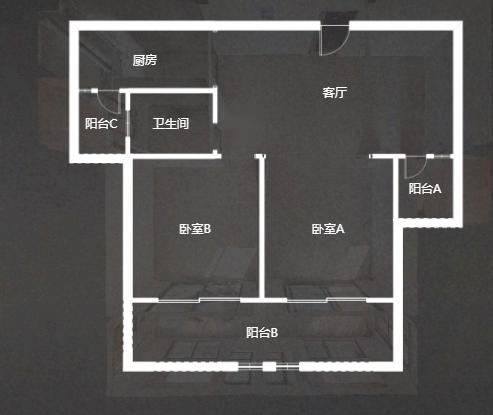 仁和景苑 2室2厅1卫 89m&sup2;