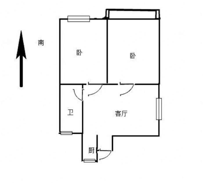 锦安花园一期 2室2厅1卫 89.99m&sup2;