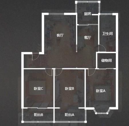 外滩小区 3室2厅2卫 126.24m&sup2;