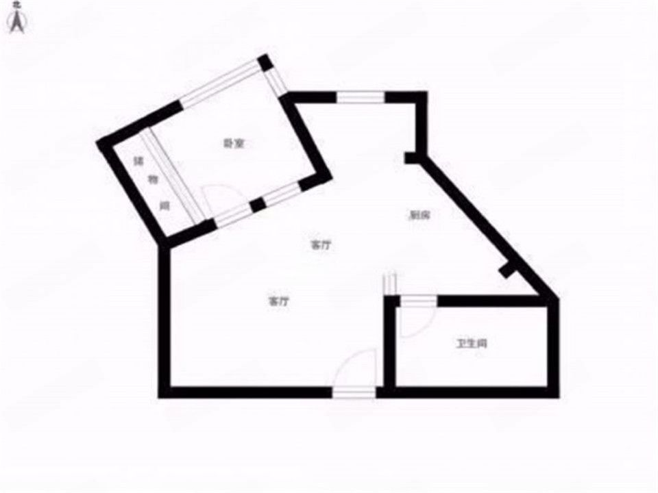 优山美地花园北区 1室1厅1卫 60m&sup2;