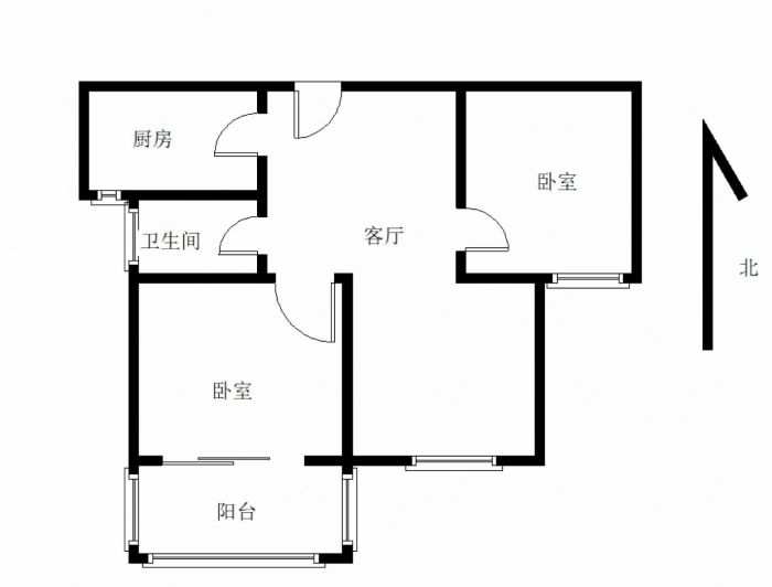 城北家园 2室1厅1卫 801.00m&sup2;