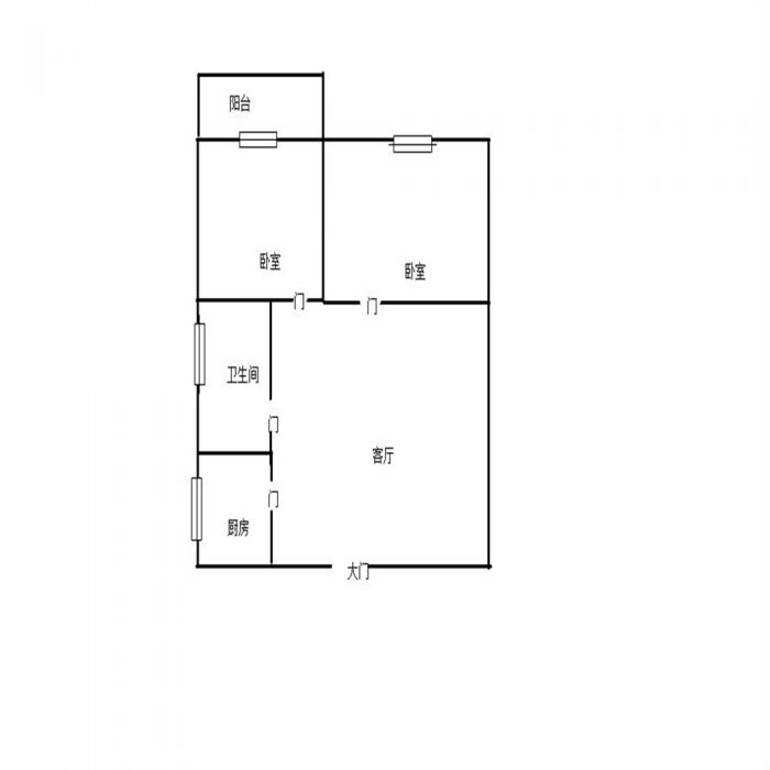 陈家小园东区 1室1厅1卫 47.2m&sup2;