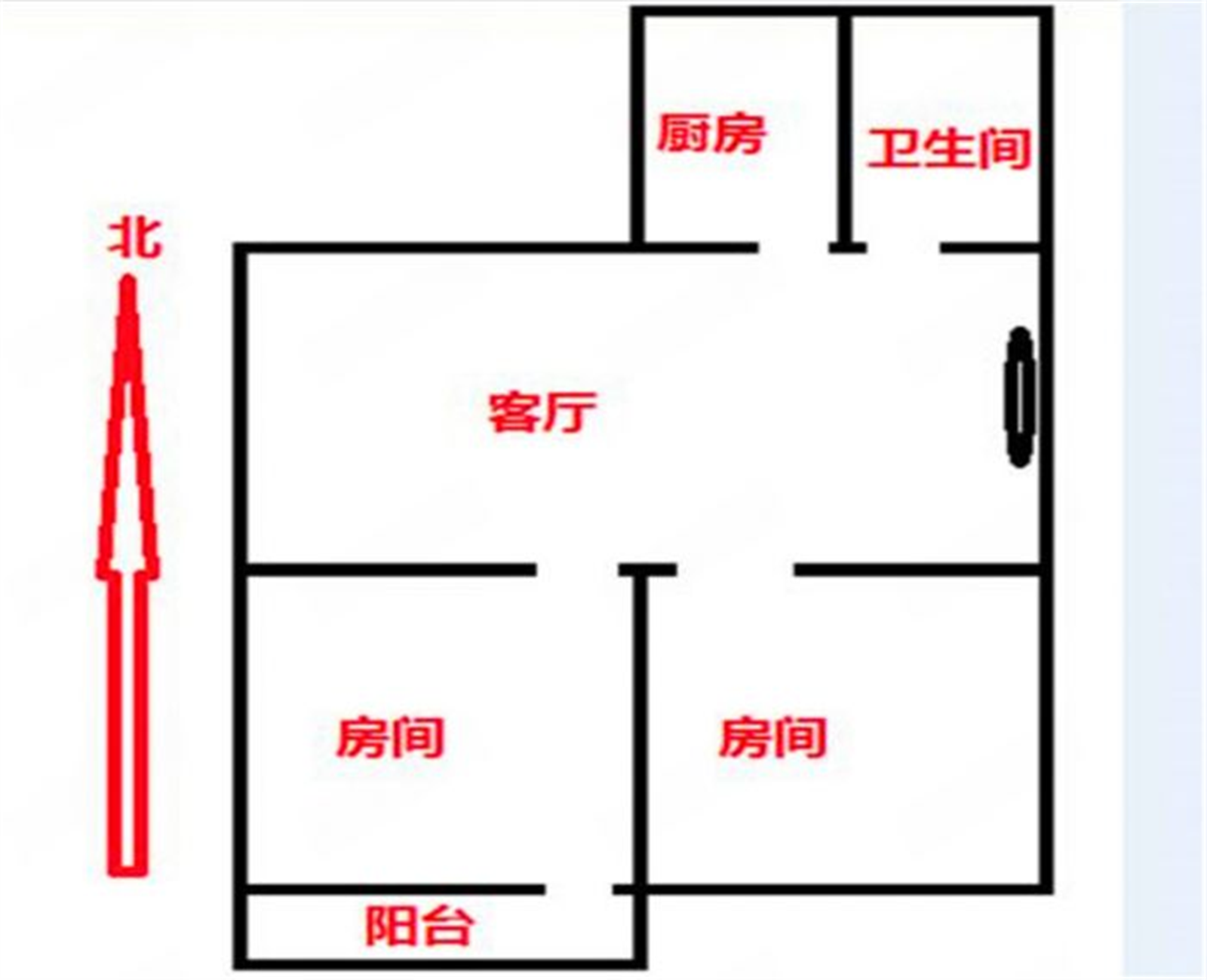 文峰花苑 2室1厅1卫 75m&sup2;