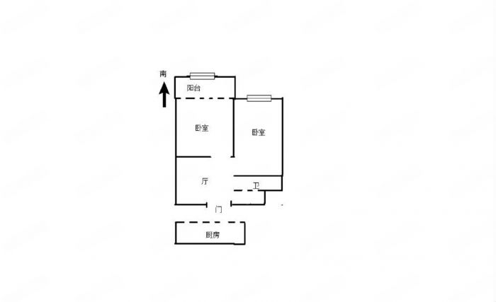 青年路新村 2室1厅1卫 54m&sup2;