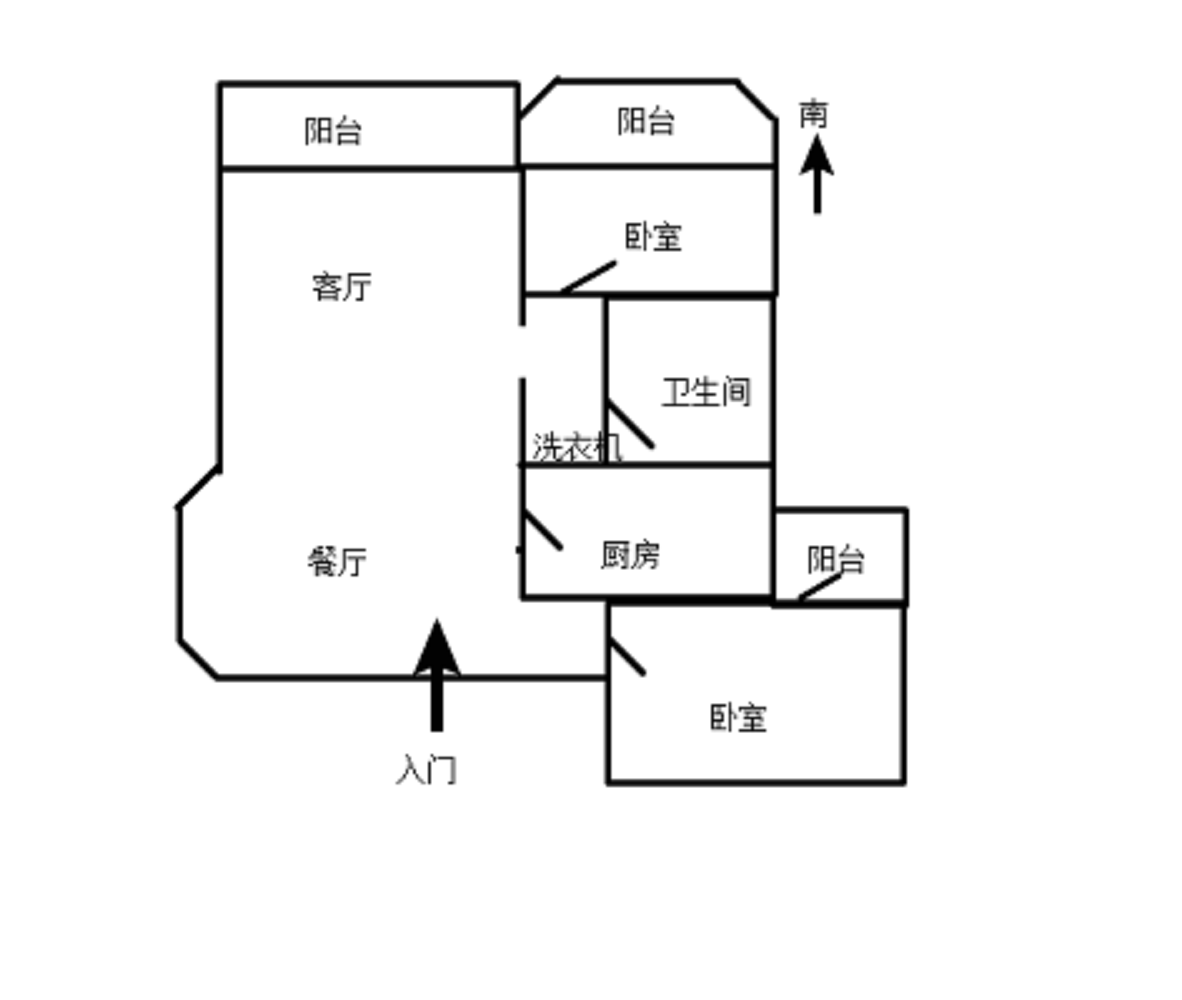 华能苑 2室2厅1卫 100m&sup2;