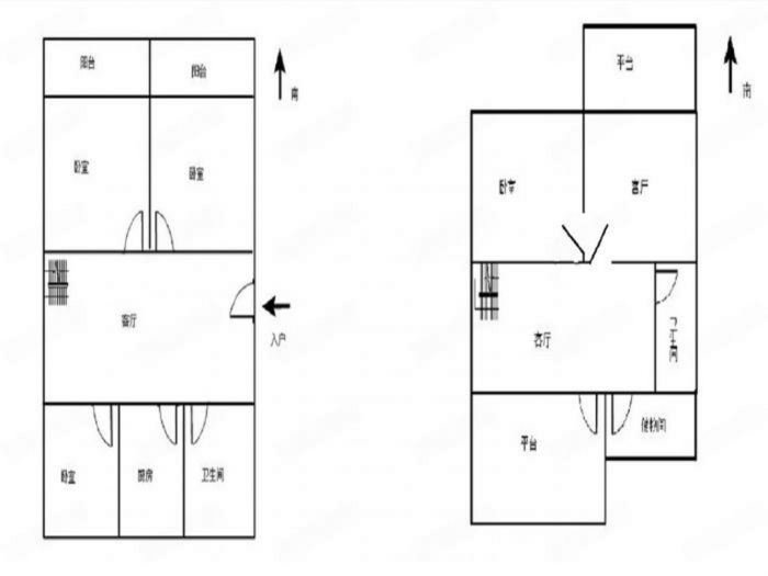 富贵北园 4室2厅2卫 84.95m&sup2;