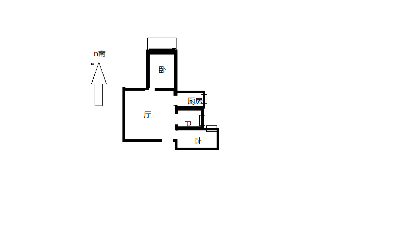 虹桥南村 2室1厅1卫 59.00m&sup2;