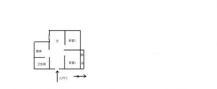 新港花苑西区 2室1厅1卫 87m&sup2;