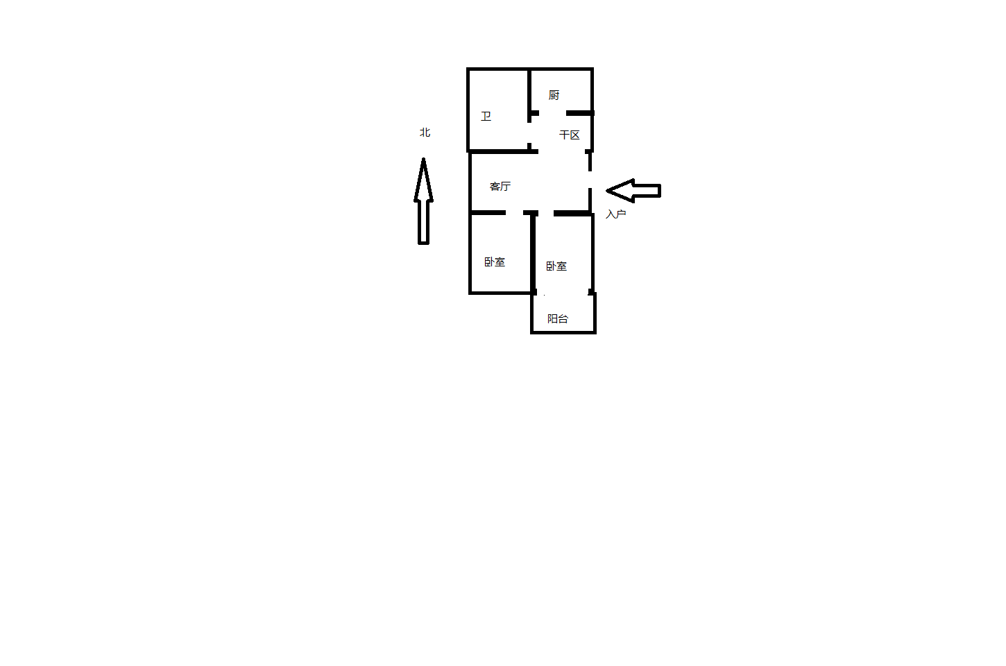 光明东村二期 2室1厅1卫 61.00m&sup2;