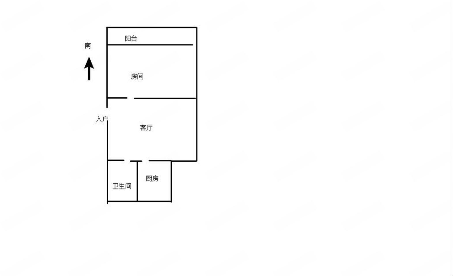 万象北园 1室1厅1卫 50m&sup2;