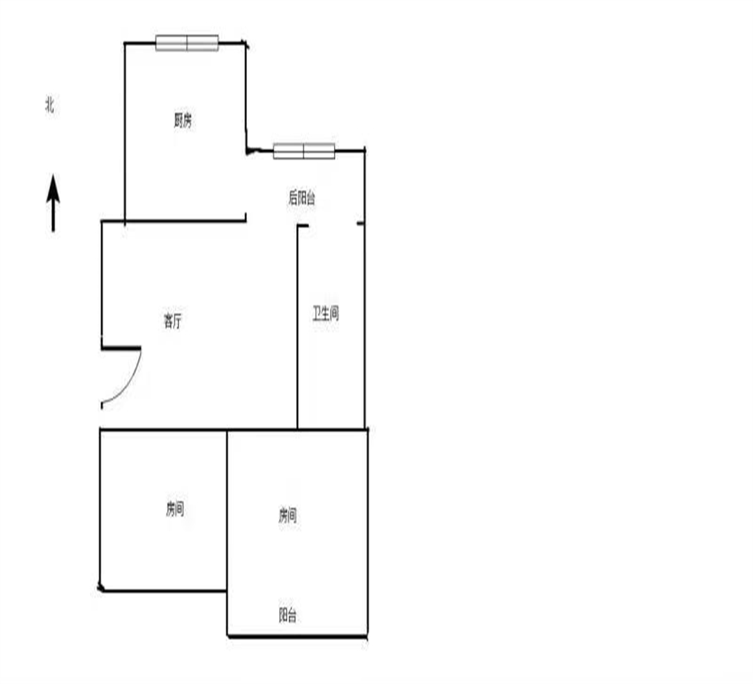北濠桥新村 2室1厅1卫 60.00m&sup2;
