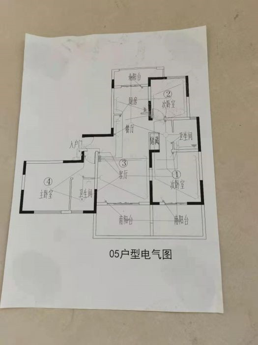 苏建名都城 4室2厅1卫 135.00m&sup2;