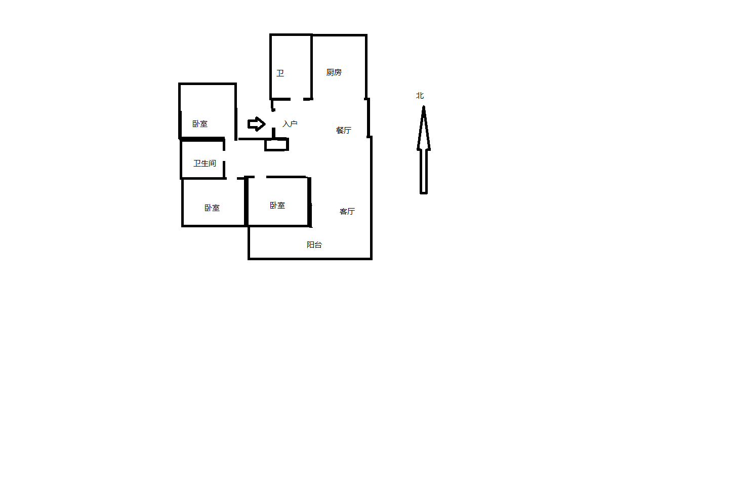 濠西园华迪小区 3室2厅2卫 133.2m&sup2;