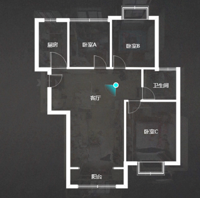 御景澜庭 3室2厅1卫 95m&sup2;