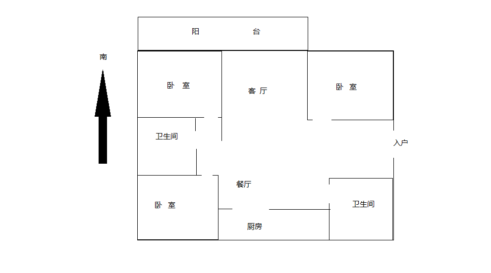锦绣花园 3室2厅1卫 133.00m&sup2;