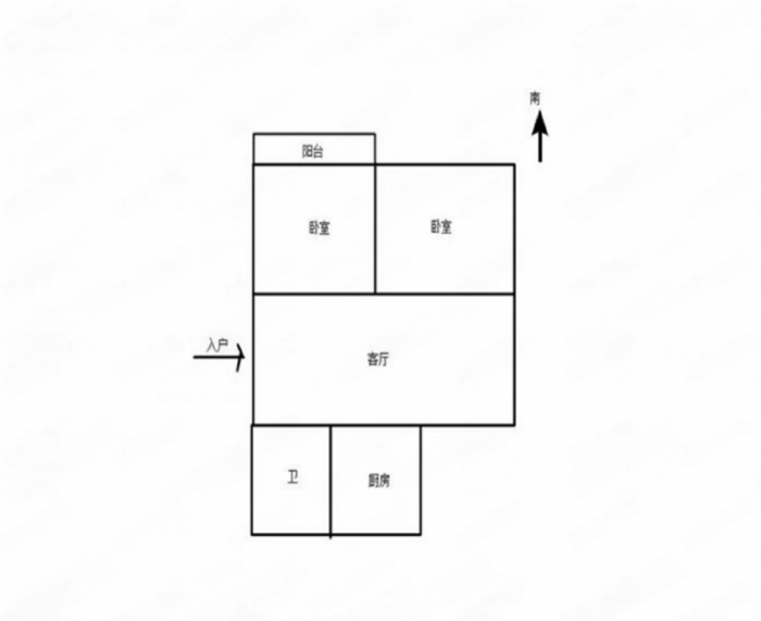 城南小苑 2室1厅1卫 74m&sup2;