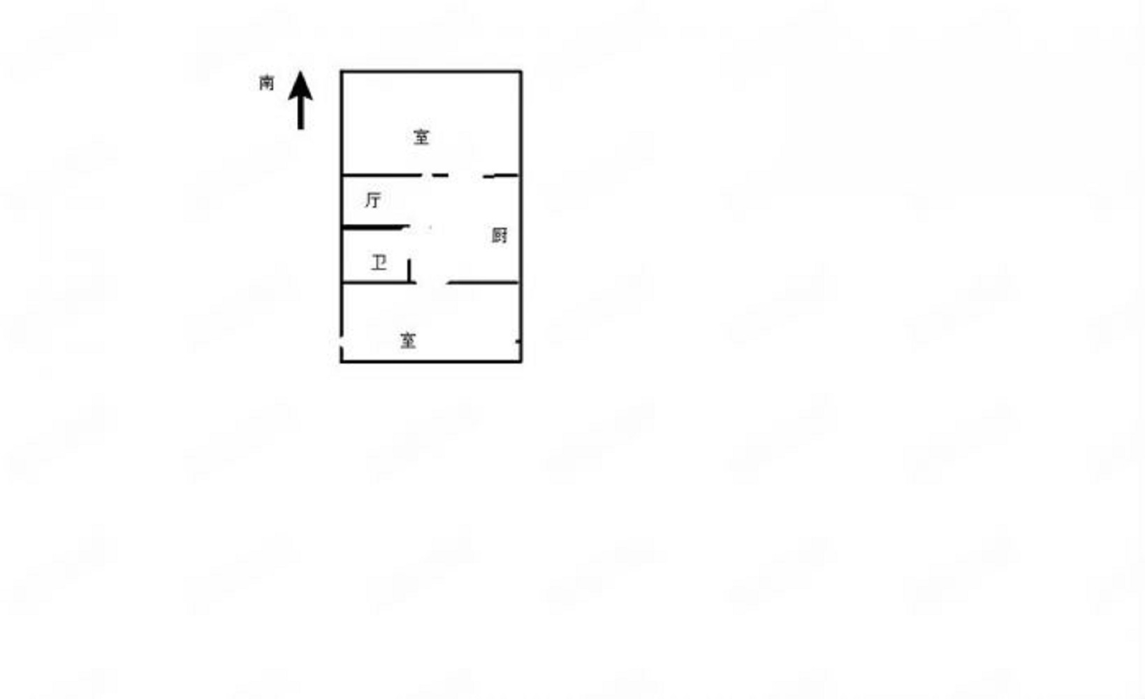 万科爱情公寓 2室1厅1卫 50m&sup2;