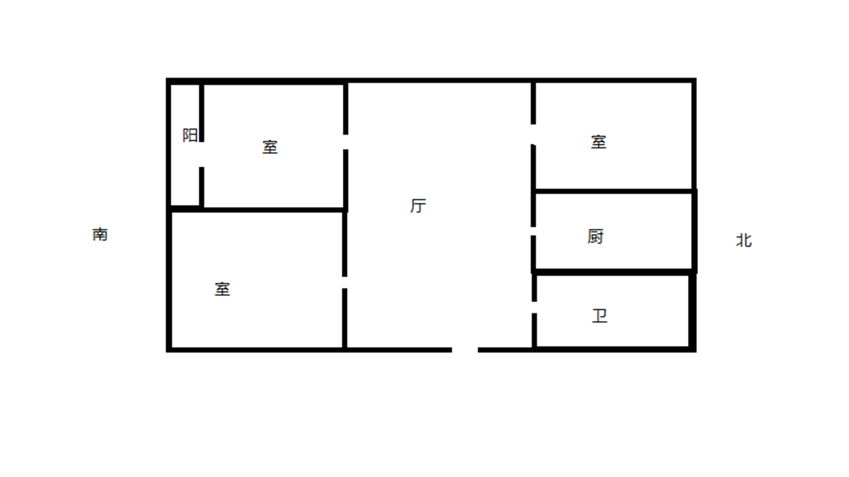新建路新村 3室2厅1卫 109m&sup2;