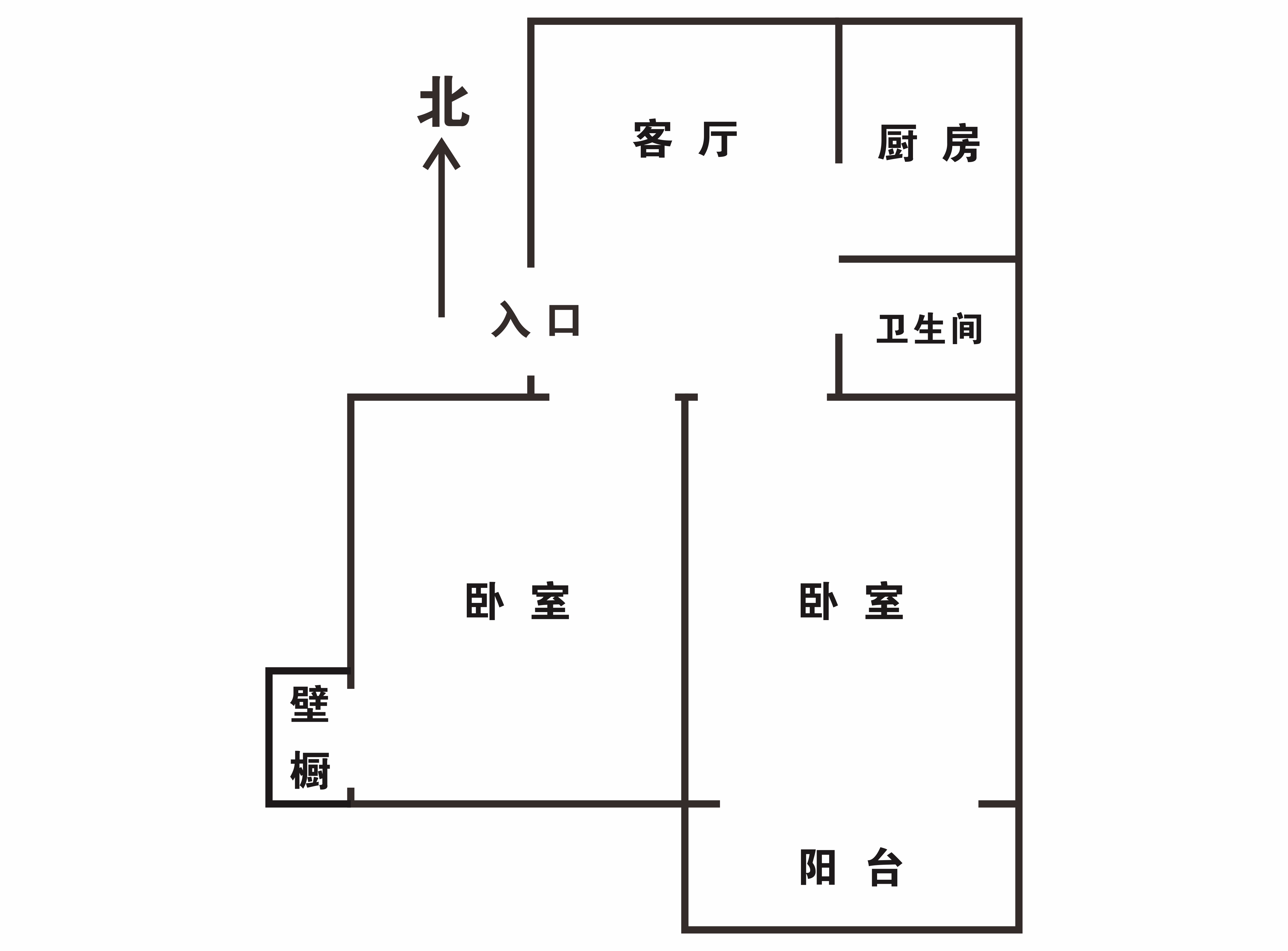 濠东路63号 2室1厅1卫 61m&sup2;