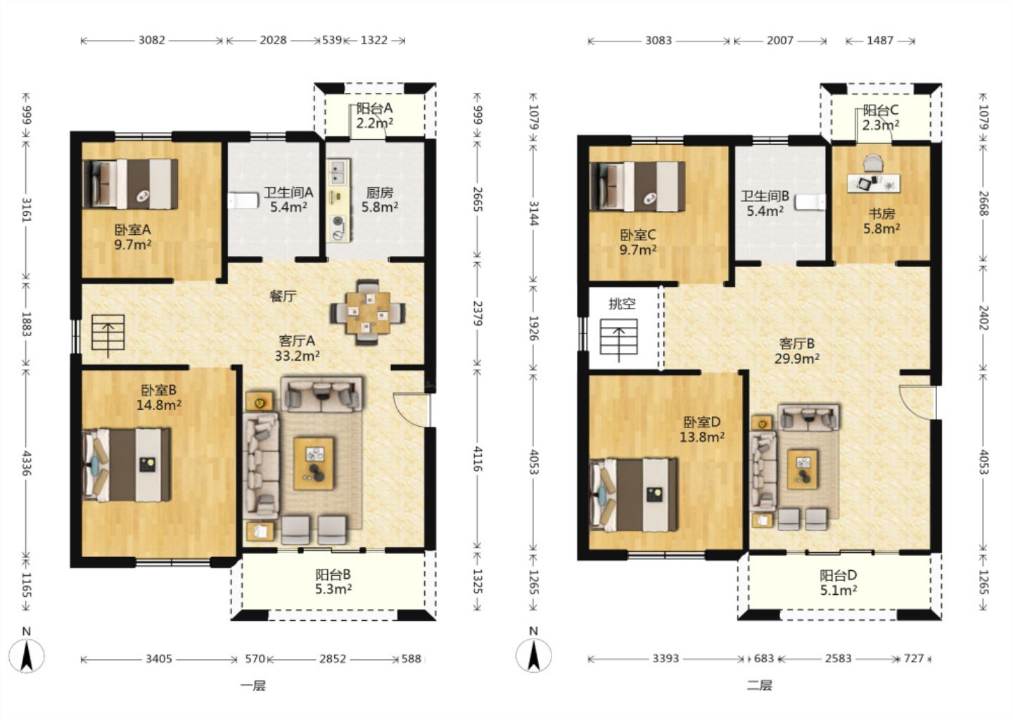 博园岚郡 4室2厅2卫 186.94m&sup2;