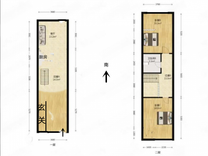 恒隆国际 1室1厅1卫 69.87m&sup2;