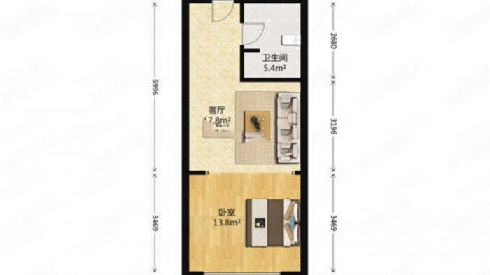 金海岸国际广场 1室1厅1卫 72m&sup2;