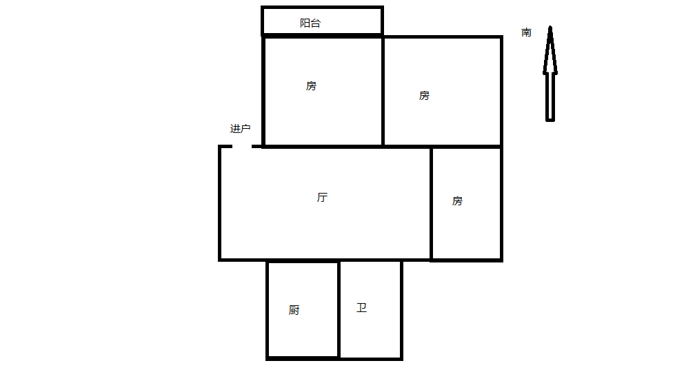 银花苑 3室1厅1卫 70m²