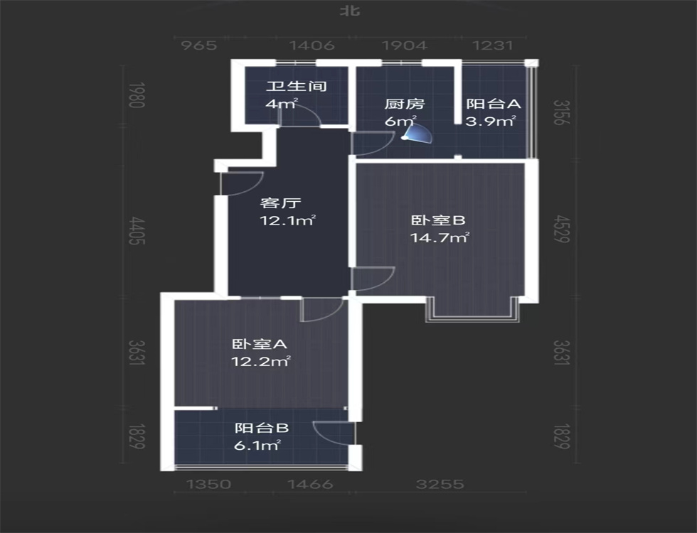 天龙逸园 2室1厅1卫 75m&sup2;