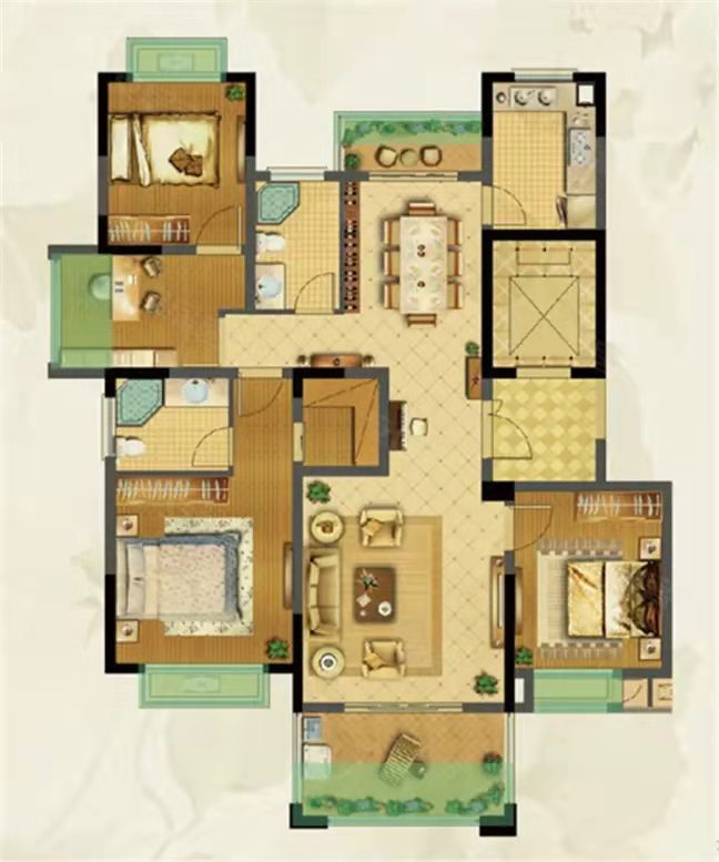 南通1912 3室2厅2卫 145m&sup2;