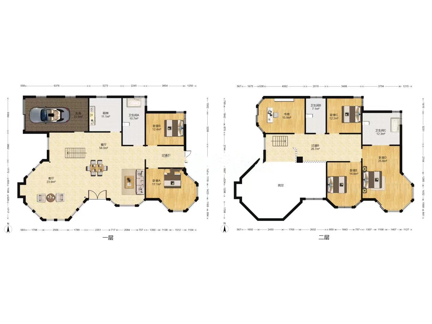东郊庄园 4室2厅2卫 328m&sup2;