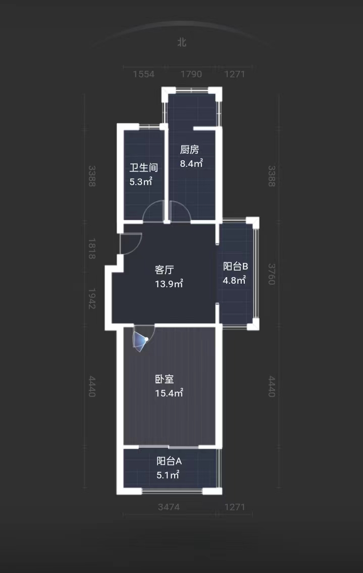 星怡花园 1室1厅1卫 59m&sup2;