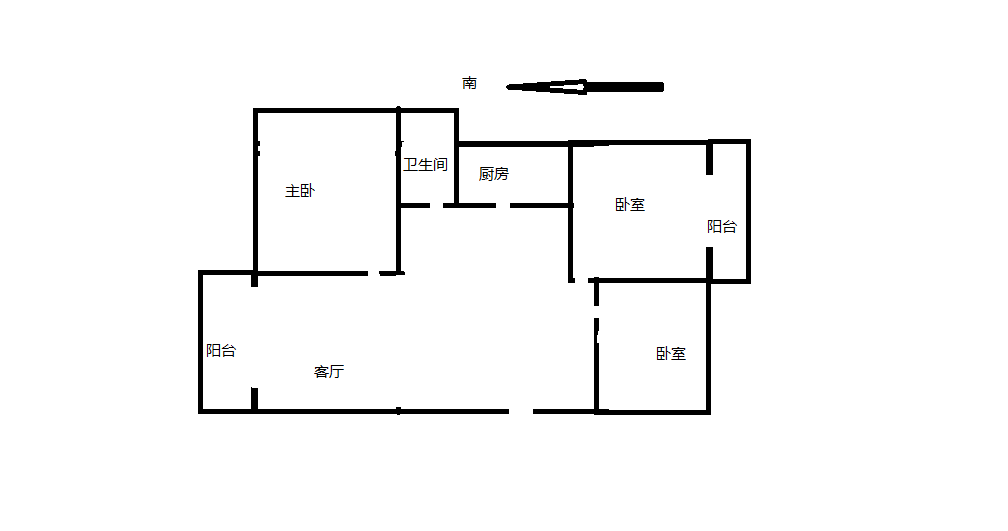 四季绿苑 3室2厅1卫 110.89m&sup2;