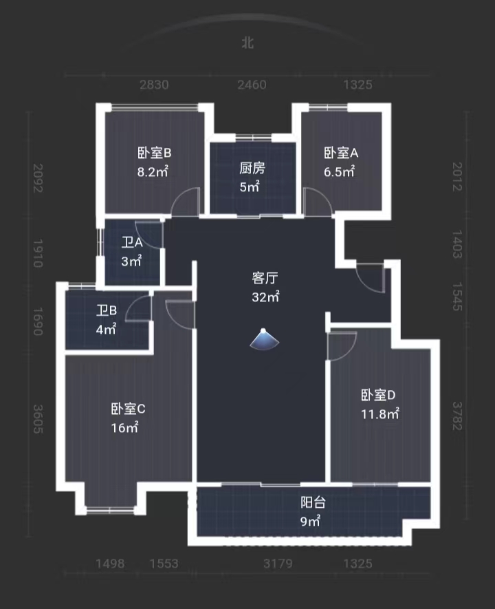 雍锦澜湾 3室2厅2卫 1134m&sup2;