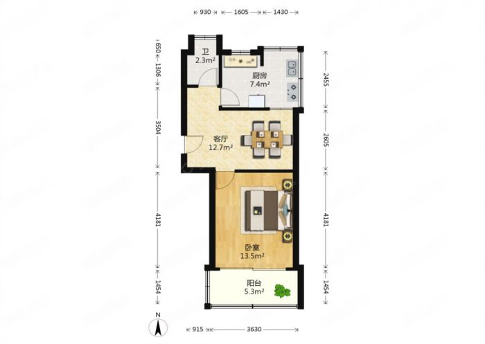 易家桥新村 1室1厅1卫 49m&sup2;