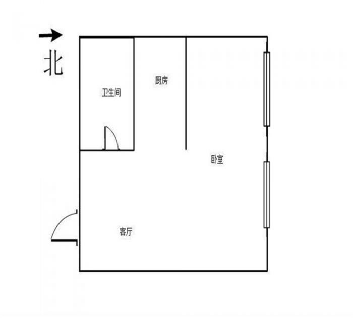 五洲国际广场 1室1厅1卫 35m&sup2;