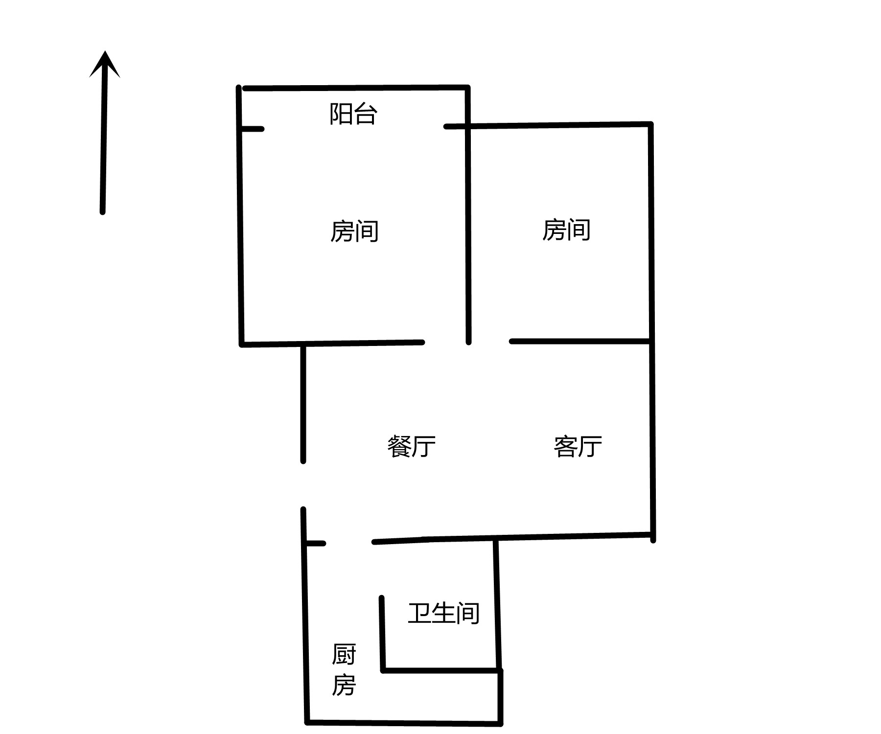 虹桥南村 2室1厅1卫 60m&sup2;
