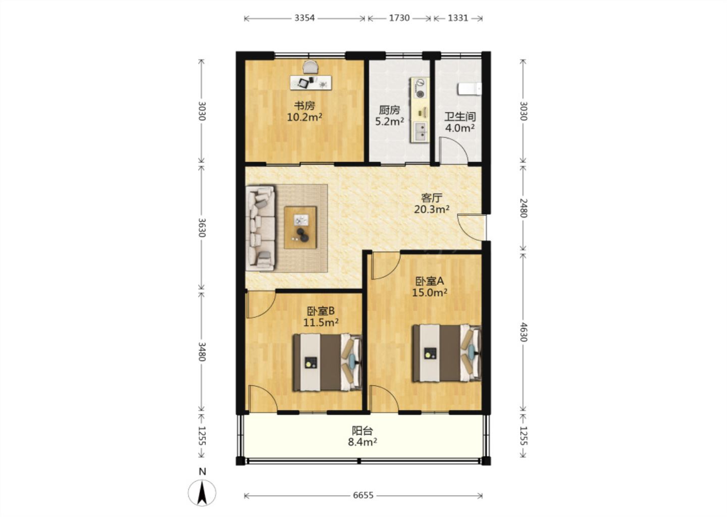 易家桥新村 3室1厅1卫 73.79m&sup2;