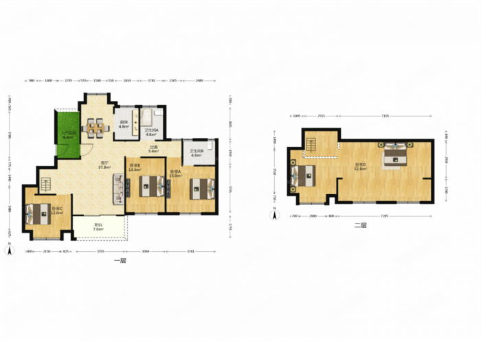 盛和九里香堤二期 4室2厅2卫 183.00m&sup2;