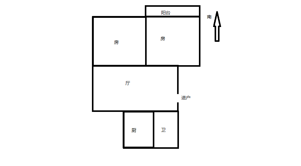 北郭东村北区 2室1厅1卫 77m&sup2;