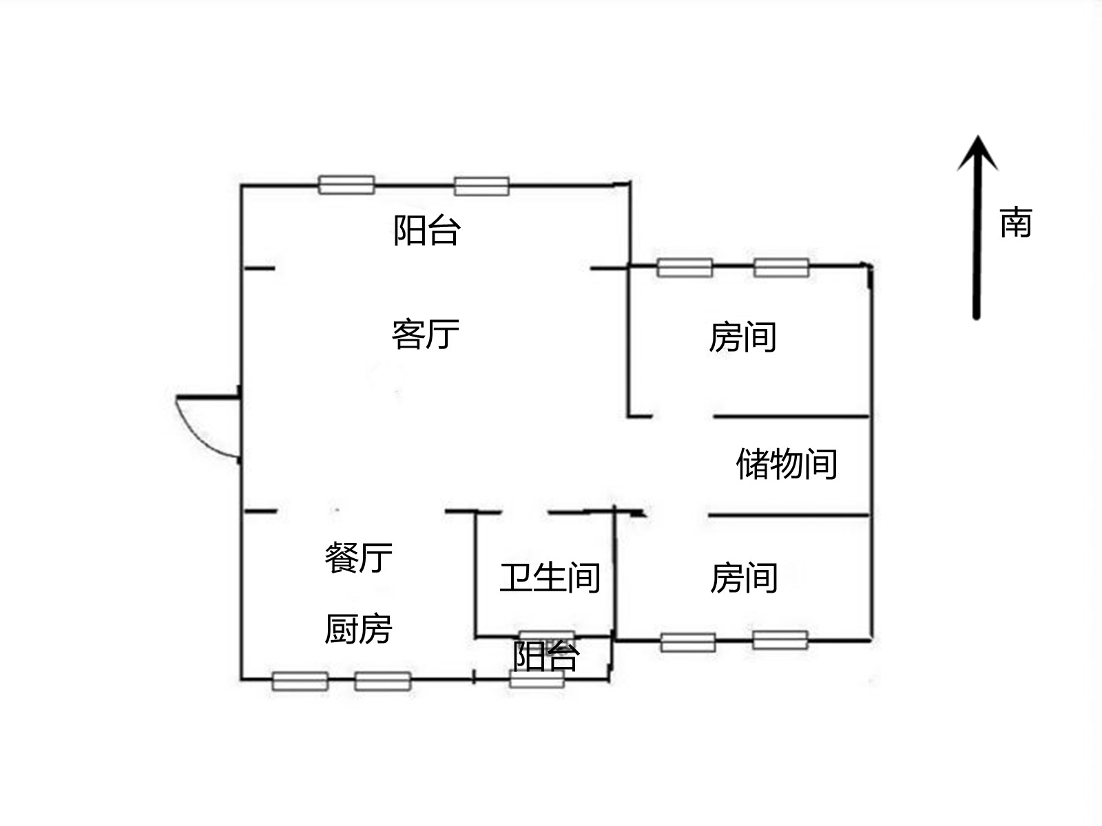 春晖花园 2室2厅1卫 103m&sup2;