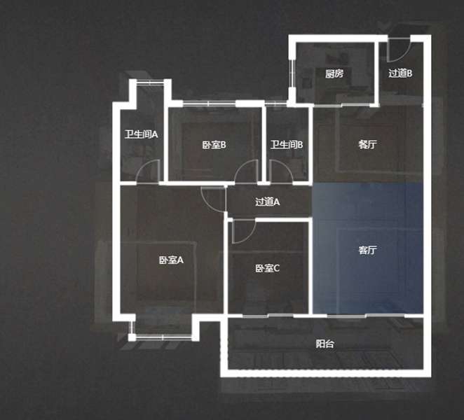 都会沁园 3室2厅1卫 118m&sup2;